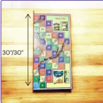 Close-up of a giant Ludo board (30"x30"), ideal for large group games and family entertainment.