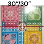 Giant Ludo board, 30"x30", designed for family-friendly fun and outdoor gaming.