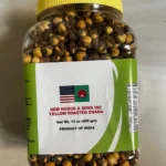 A 14oz (400gm) jar of lightly salted Yellow Roasted Chana from New Hoque & Sons Inc.