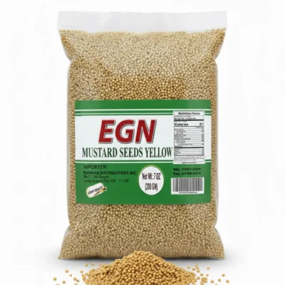 EGN Mustard Seeds Yellow 7oz, Whole Sarisha, Spilled Seeds