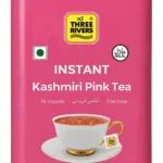 three-rivers-instant-kashmiri-pink-tea-mix Three Rivers Instant Kashmiri Pink Tea, 20 bags, bright pink packaging with HALAL certification and green tea base.
