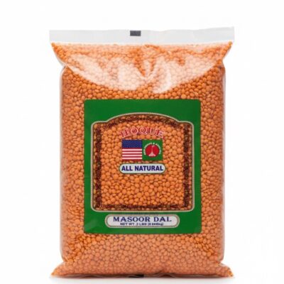 HOQUE Masoor Dal 3 lbs, All Natural Red Lentils, Indian Pulses