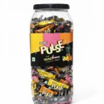 Pulse Triple Twist Candy Jar, Assorted Fruit Flavors, Front View