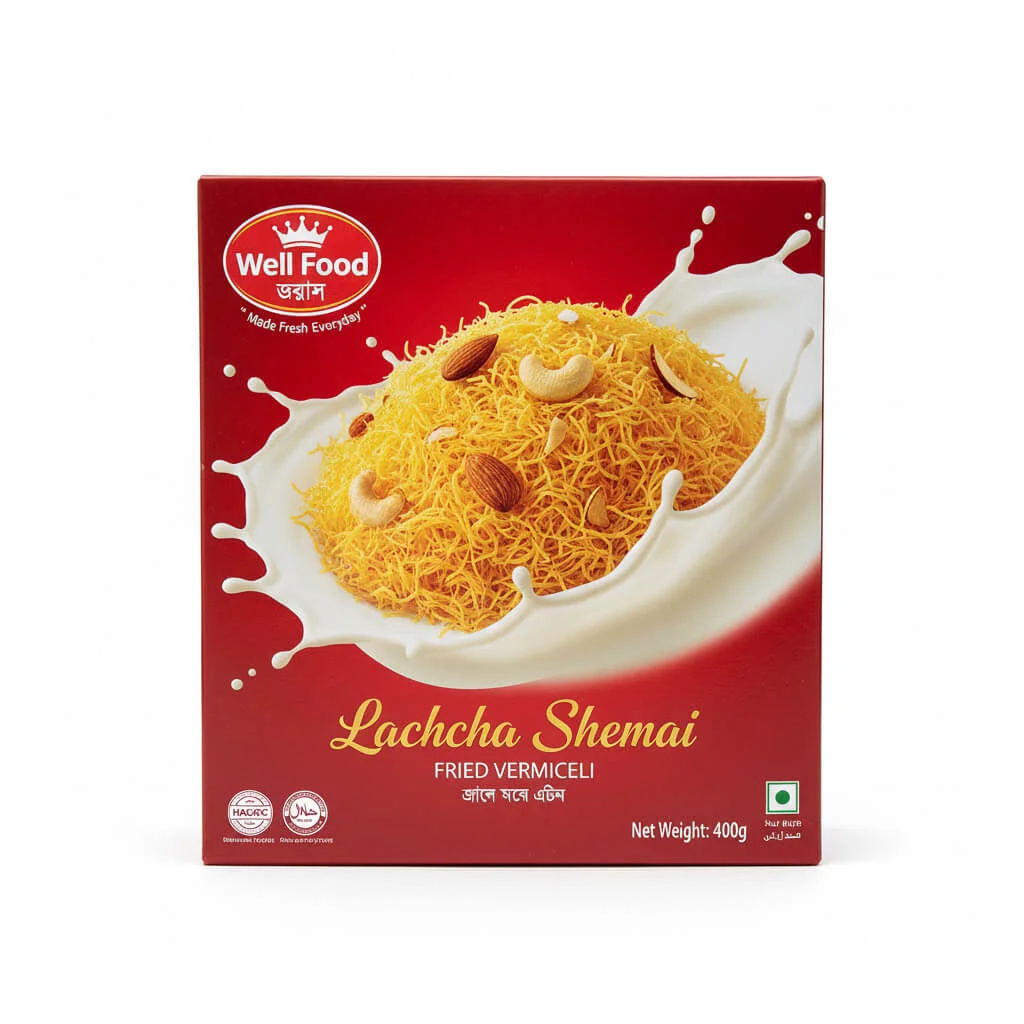 well-food-lachcha-shemai-400g-fried-vermicelli-front Well Food Lachcha Shemai 400g, Fried Vermicelli, Bangladeshi Dessert Ingredient
